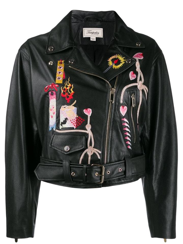Temperley London Kyoto Leather Jacket - Black