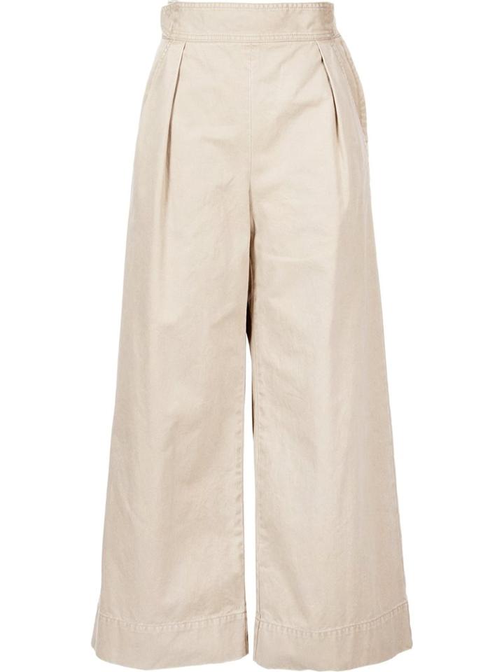 H Beauty & Youth. Baggy Chinos, Women's, Size: Medium, Brown, Cotton