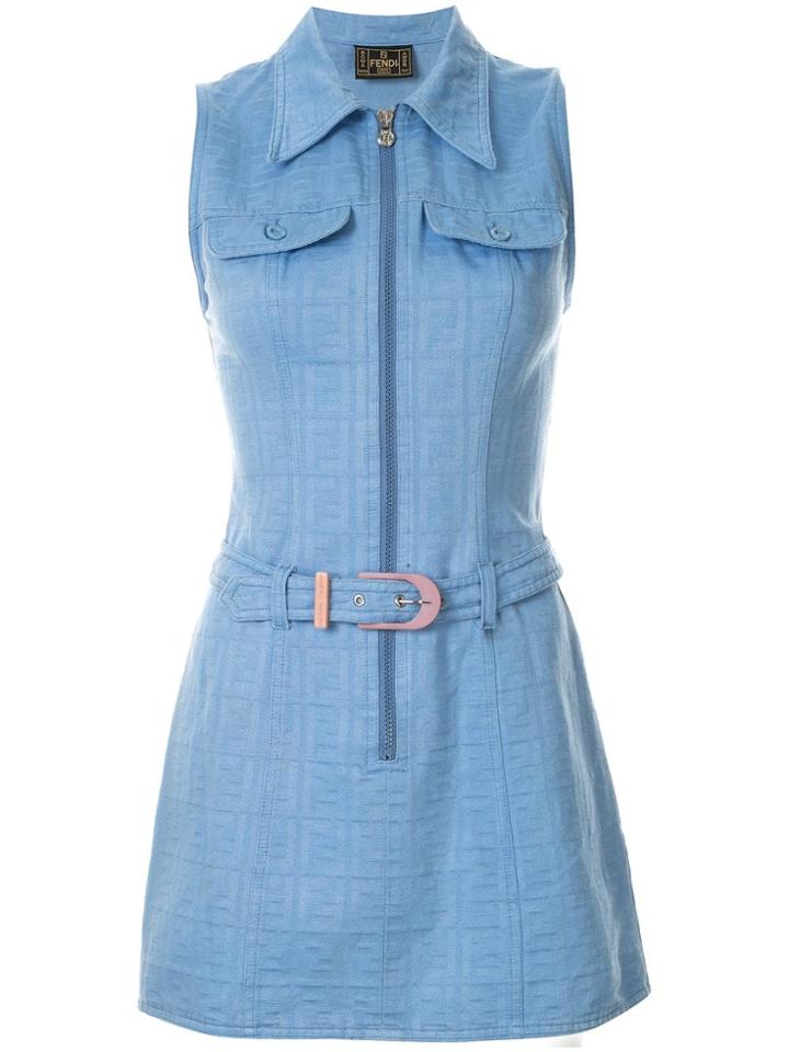 Fendi Vintage Sleeveless Dress - Blue