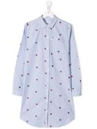 Tommy Hilfiger Junior Embroidered Heart Shirt Dress - White