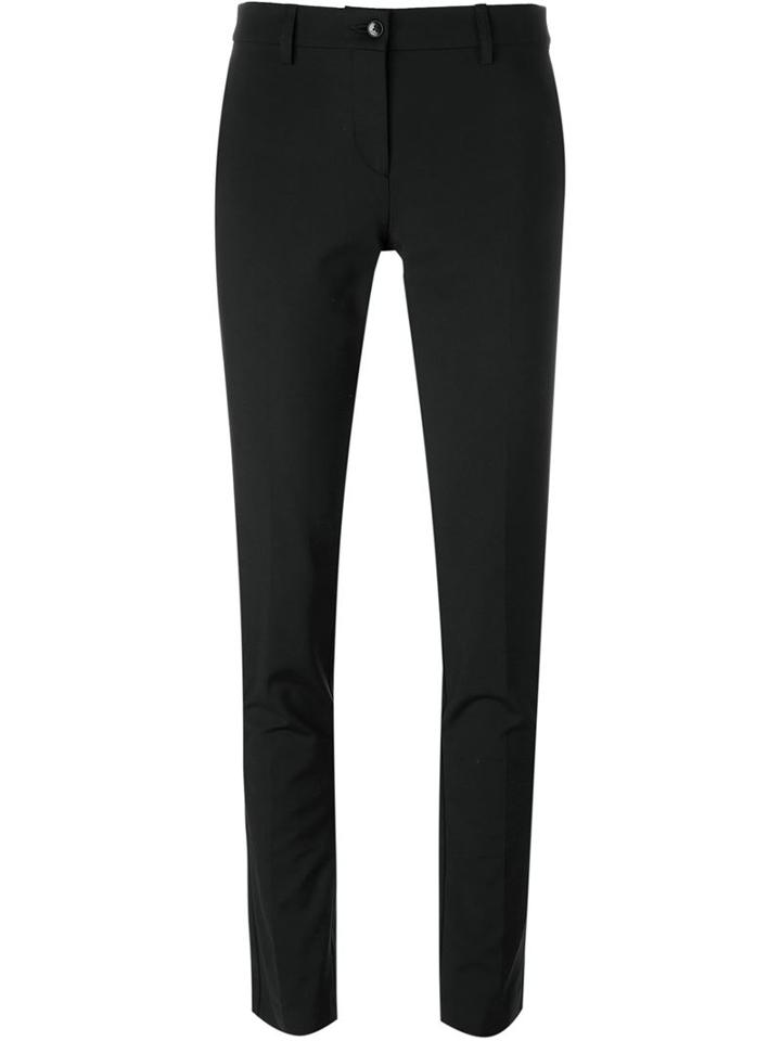 Etro Slim Fit Trousers, Women's, Size: 42, Black, Cotton/polyamide/spandex/elastane