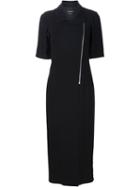 Yigal Azrouel Moto Zip Front Cape Dress