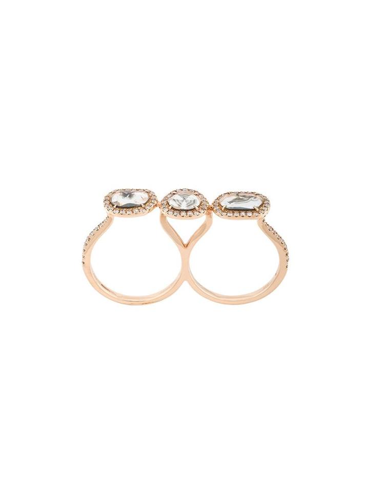 Saqqara 'the Triple' Diamond Ring, Women's, Size: 55, Metallic