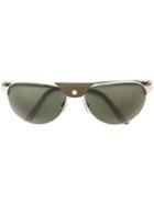 Cartier 'santos Dumont' Sunglasses, Men's, Green, Calf Leather/acetate/titanium/metal