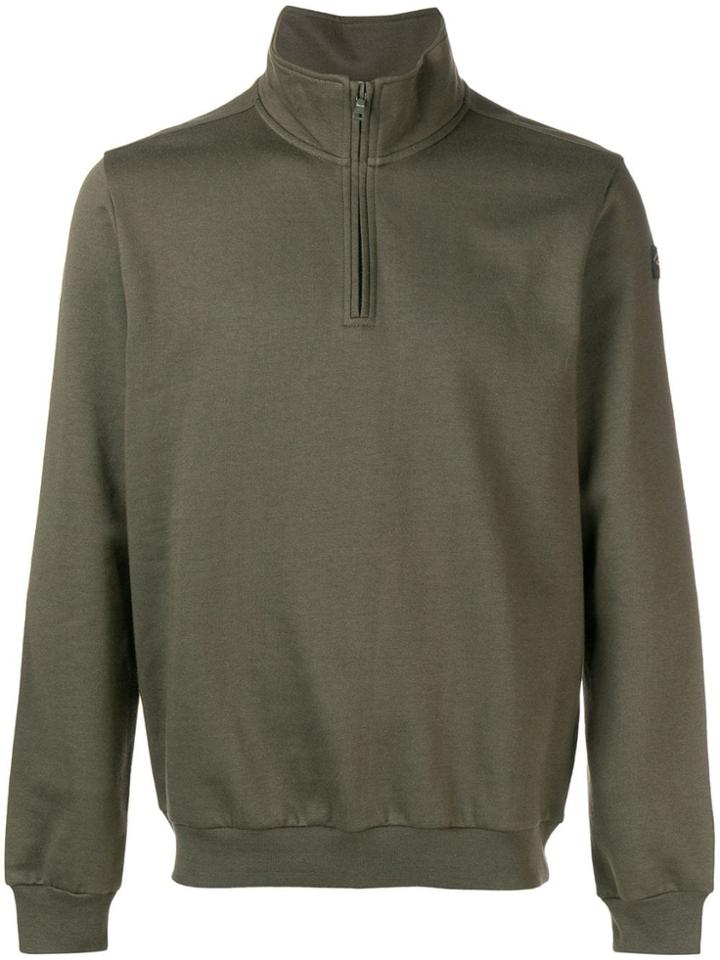 Paul & Shark Zipped Neck Sweatshirt - Green