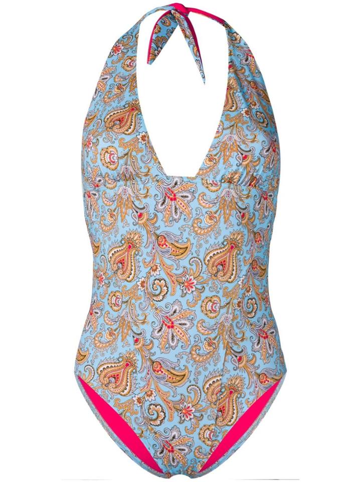 Etro Paisley Print Swimsuit - Blue