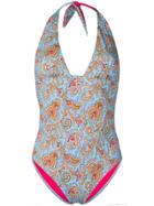 Etro Paisley Print Swimsuit - Blue