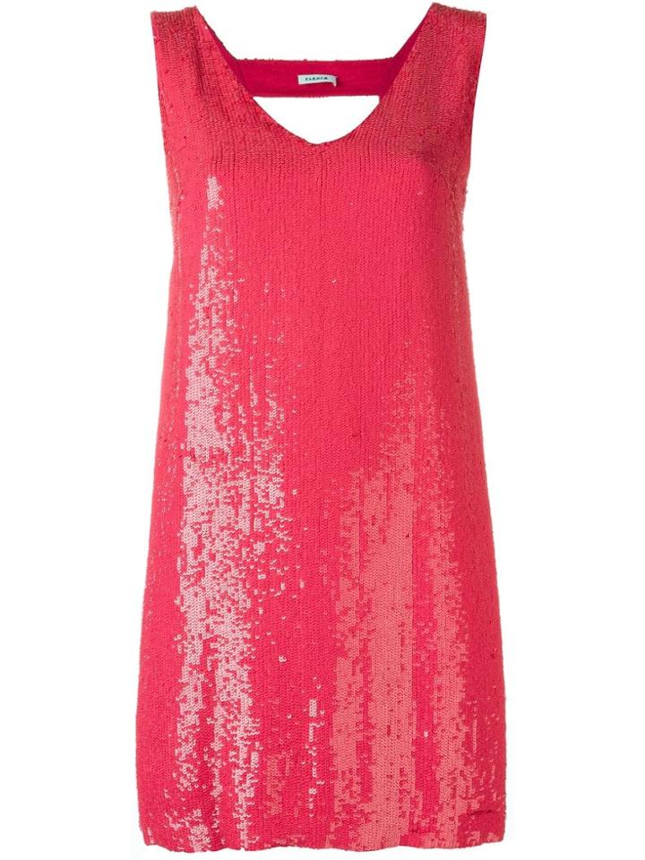 P.a.r.o.s.h. Sequin Embellished Front With Open Back Detail Dress -
