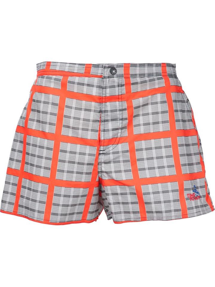 Vivienne Westwood Gold Label 'capri' Board Shorts, Adult Unisex, Size: S/m, Grey, Polyamide/silk/cotton/spandex/elastane