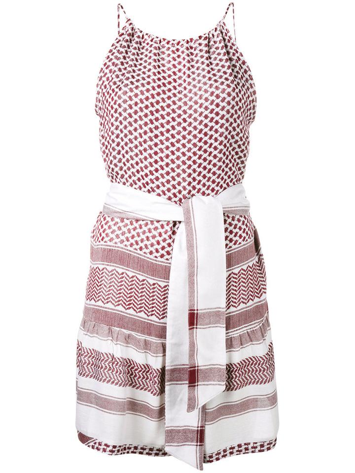 Cecilie Copenhagen - Keffiyeh Slip Dress - Women - Viscose - 2, Red, Viscose