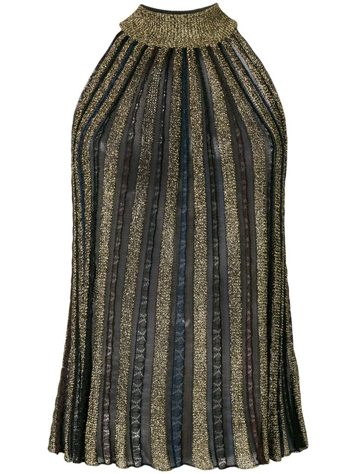 Missoni Halterneck Knit Top - Metallic