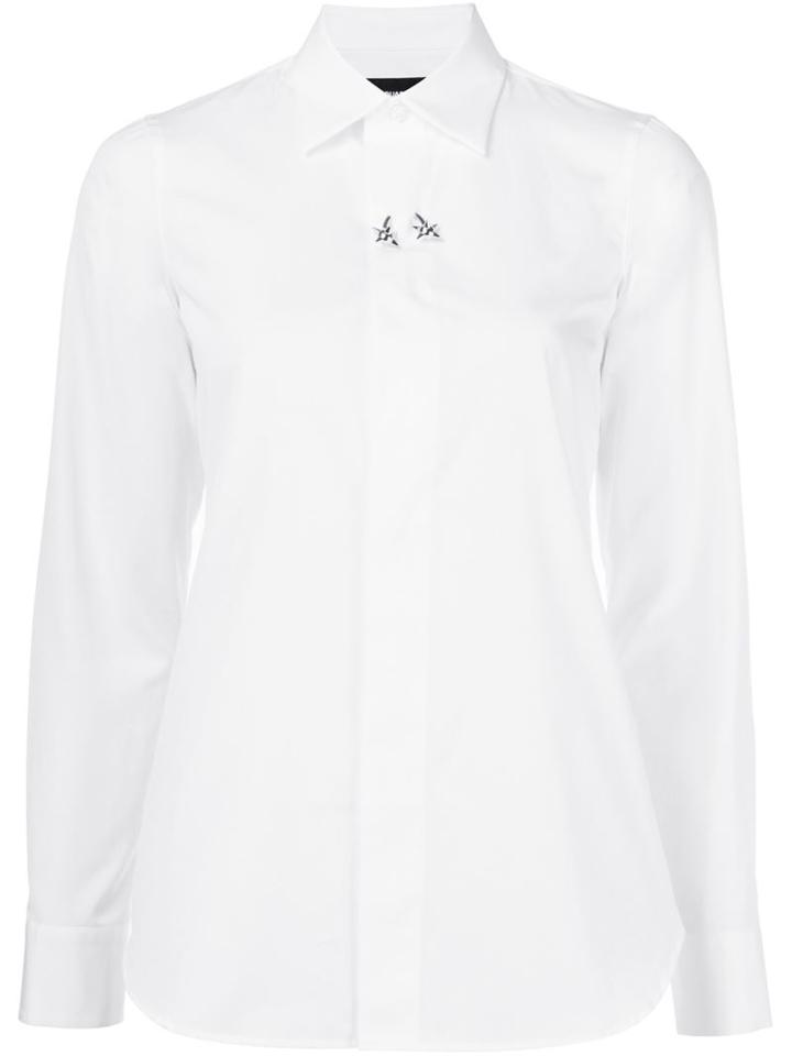 Dsquared2 Classic Embellished Detail Shirt, Women's, Size: 42, White, Cotton