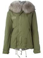 Mr & Mrs Italy - Trimmed Hood Parka - Women - Cotton/rabbit Fur - S, Green, Cotton/rabbit Fur