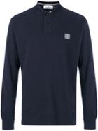 Stone Island - Logo Patch Polo Shirt - Men - Cotton - Xl, Blue, Cotton