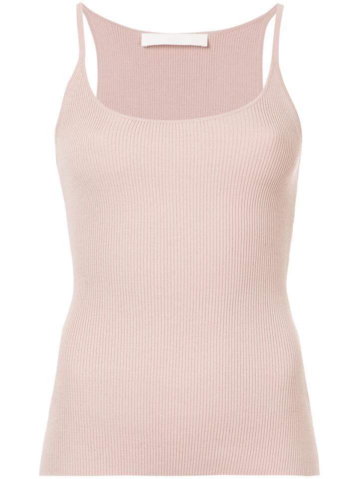 Dion Lee Fitted Fine Knit Rib Tank - Pink & Purple