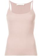 Dion Lee Fitted Fine Knit Rib Tank - Pink & Purple
