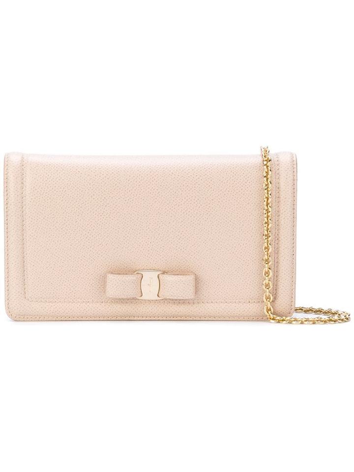 Salvatore Ferragamo Vara Clutch Bag - Neutrals