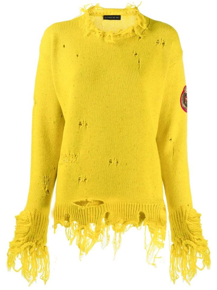Etro Distressed Jumper - Yellow
