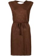 Kacey Devlin Collapsed Back Mini Dress - Brown