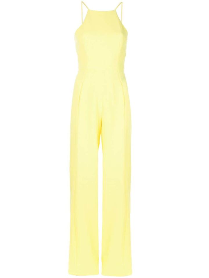 Black Halo High Neck Jumpsuit - Yellow