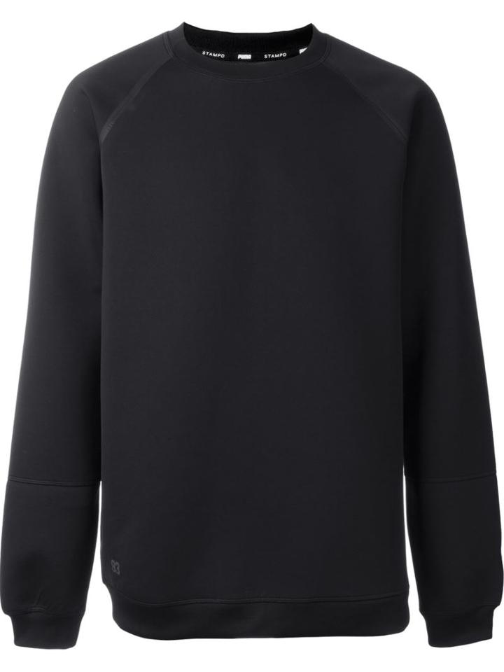Puma Puma X Stampd 'raglan Crew' Sweatshirt, Men's, Size: Medium, Black, Polyester/spandex/elastane