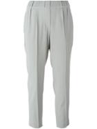 Brunello Cucinelli High-waisted Trousers, Women's, Size: 40, Grey, Polyester/acetate/cupro/virgin Wool