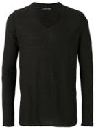Hannes Roether V-neck Sweater, Men's, Size: Xxl, Black, Cotton/cashmere