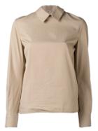 Golden Goose Deluxe Brand Back Ruffled Shirt, Women's, Size: Small, Nude/neutrals, Cotton