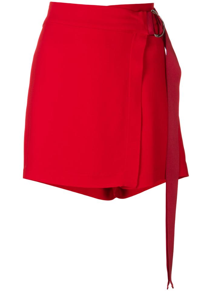 Federica Tosi Wrap Front Skort - Red