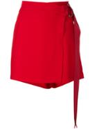 Federica Tosi Wrap Front Skort - Red