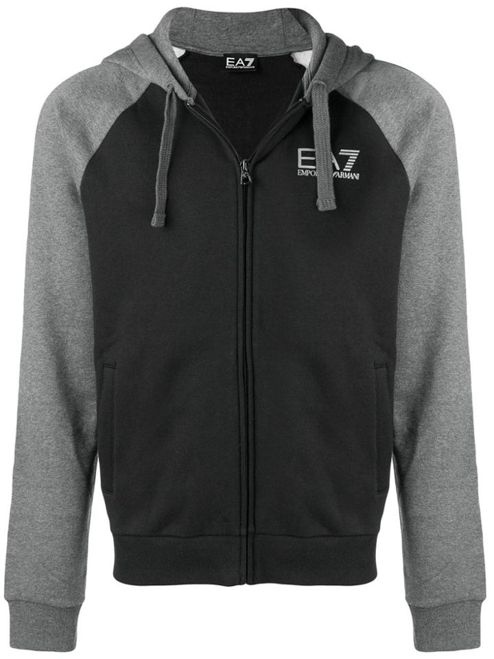 Ea7 Emporio Armani Logo Print Track Suit - Grey