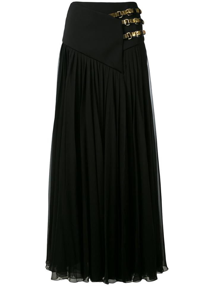 Lanvin Belted Maxi Skirt - Black
