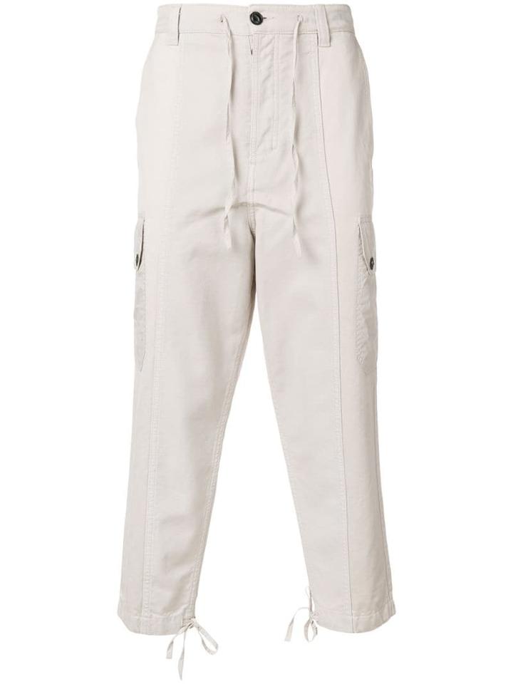 Ami Paris Patchwork Oversized Carrot Fit Trousers - Neutrals