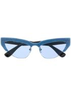Miu Miu Eyewear Cat Eye Sunglasses - Blue