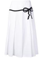Vivetta Contrast Ribbon Detailed Skirt - White