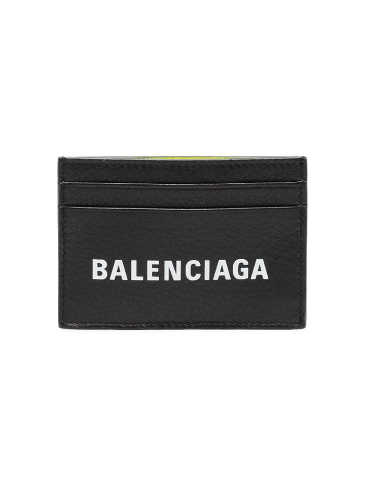 Balenciaga Black Everyday Logo Leather Wallet
