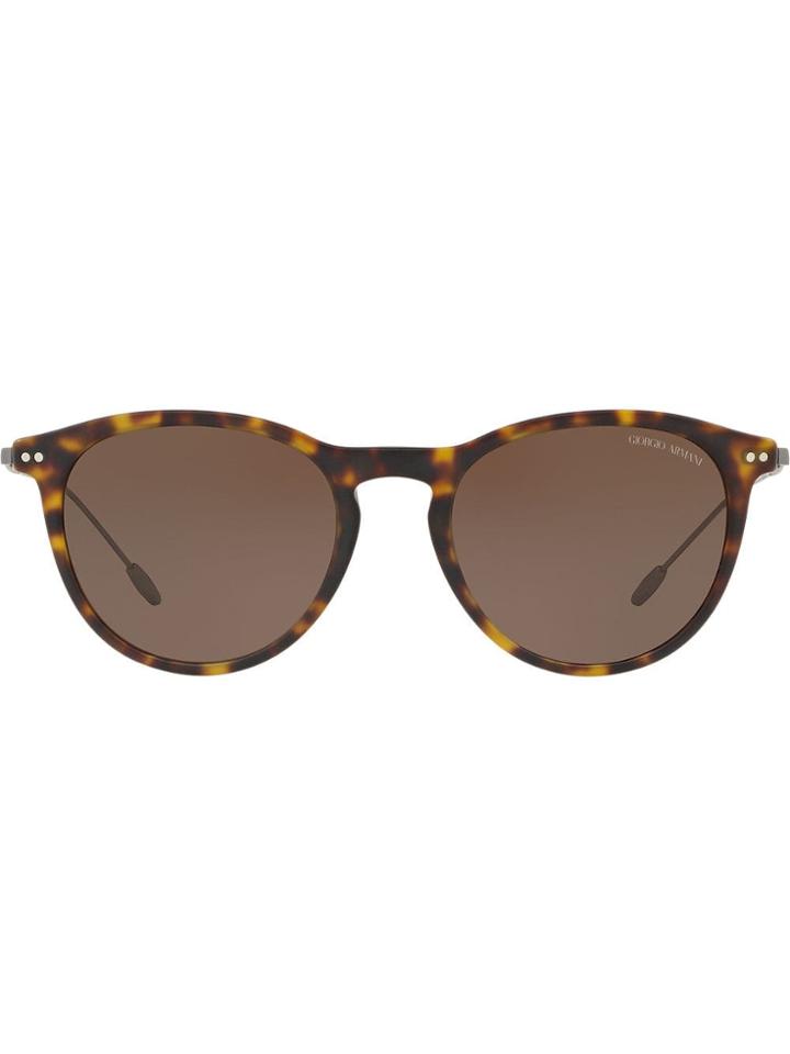 Giorgio Armani Round Tortoiseshell Sunglasses - Brown