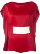 Mm6 Maison Margiela Square Top, Women's, Size: 40, Red, Acetate/viscose