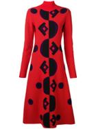 Marni Geometric Knit Dress - Red