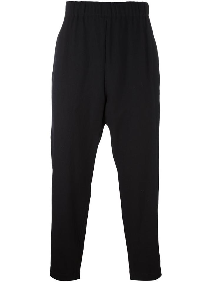 Casey Casey Wide Leg Trousers, Men's, Size: Small, Black, Cotton/wool
