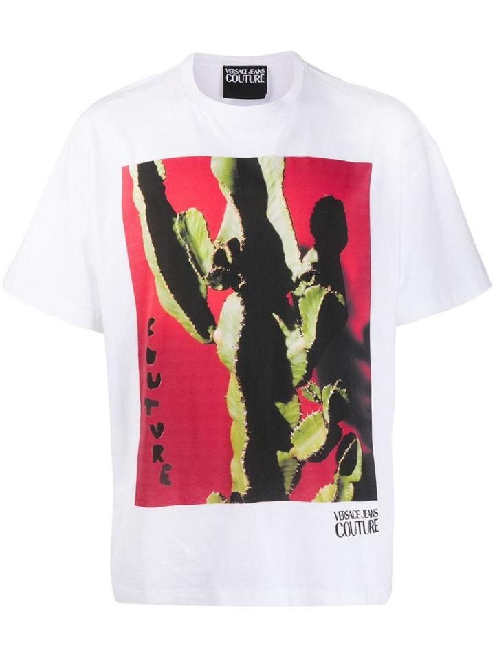 Versace Jeans Couture Cactus Printed T-shirt - White