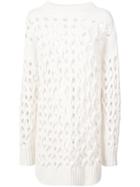 Oscar De La Renta Loose-knit Longline Jumper - White