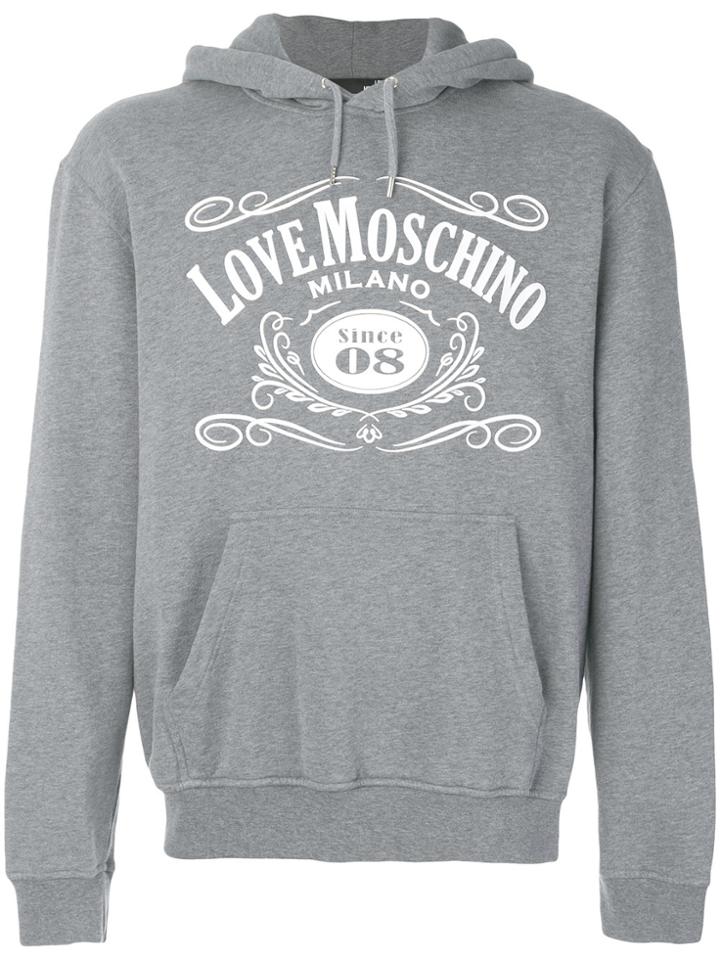 Love Moschino Logo Hoody - Grey