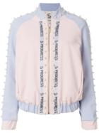 5 Progress Pearl Trimmed Bomber Jacket - Pink & Purple