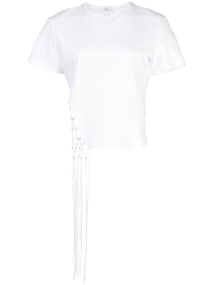 Area String Detail Top - White