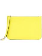 Valextra Zipped Clutch - Yellow & Orange