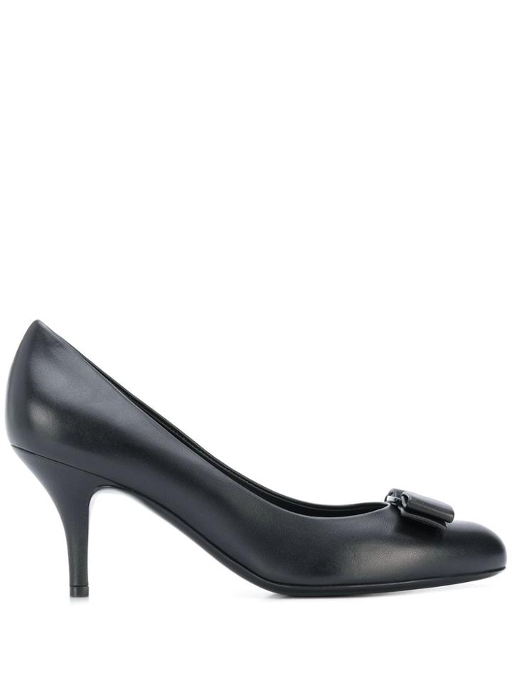 Salvatore Ferragamo Carla Bow Detail Pumps - Black