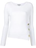 Each X Other - Button Detail Knitted Top - Women - Cotton/spandex/elastane - Xs, White, Cotton/spandex/elastane