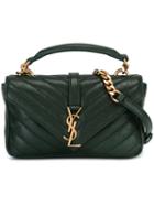 Saint Laurent Mini 'monogram Collège' Crossbody Bag, Women's, Green