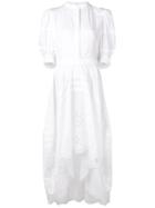 Alexander Mcqueen Broderie Anglaise Midi Dress - White